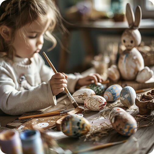 по росписи деревянных заготовок в форме пасхальных яиц